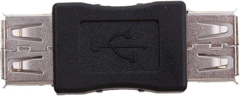 FOX MICRO Generic Type A Standard USB Female to Female Adapter(SET OF 3 ADAPTER) USB Adapter  (Black)