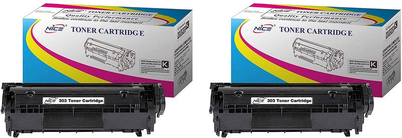 NICE 303 Toner for CRG 303 / 703 / 103 Toner Cartridge Pack of 2 Black Ink Cartridge