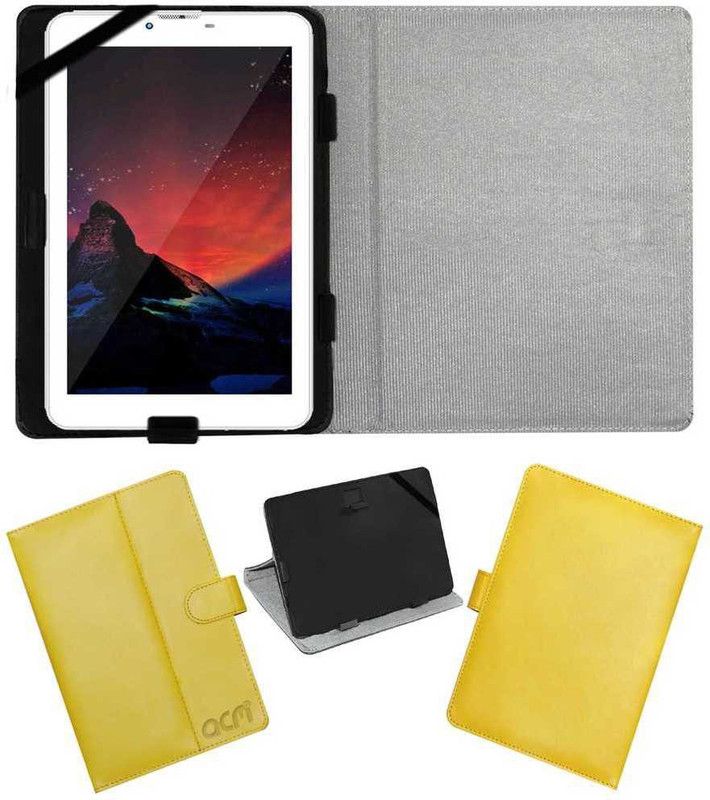 ACM Flip Cover for Swipe W74 Eco Leather Flip Case  (Yellow, Pack of: 1)
