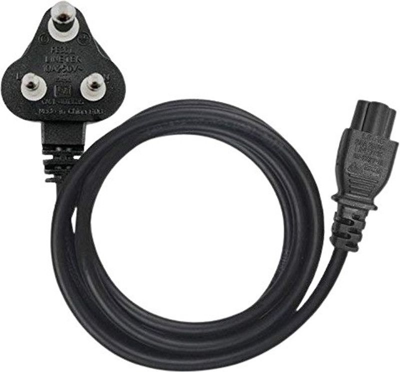 Shield plus Laptop Power Cord 3 Pin 1.5 m (Compatible with laptop, Black) Data Card  (Black)