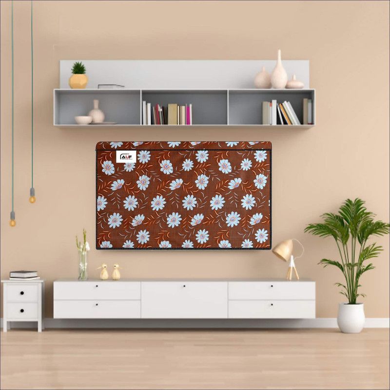 AAVYA UNIQUE FASHION 2 layer dust proof smart LED LCD TV monitor cover for 49 inch LED=LCD=LED =TV Monitor/COVER - TV15/LED/LED49inch  (Brown,White)