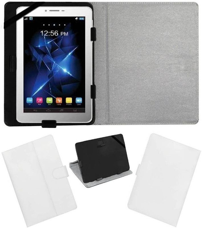 ACM Flip Cover for Unic Uc40 U1  (White, Cases with Holder, Pack of: 1)