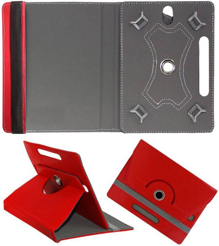 Cutesy Flip Cover for Lenovo Tab 4 10.1 inch  (Red, Cases with Holder)