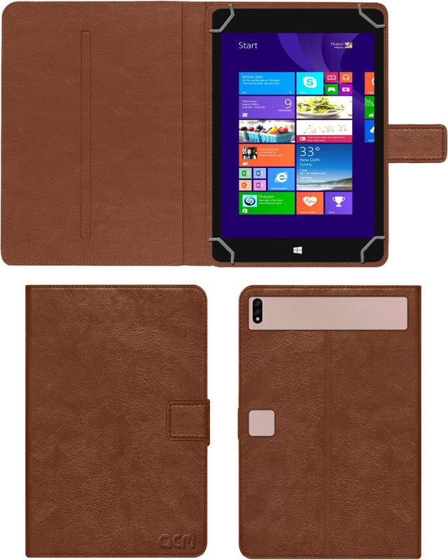 ACM Flip Cover for Notion Ink Cain 10  (Gold, Cases with Holder, Pack of: 1)