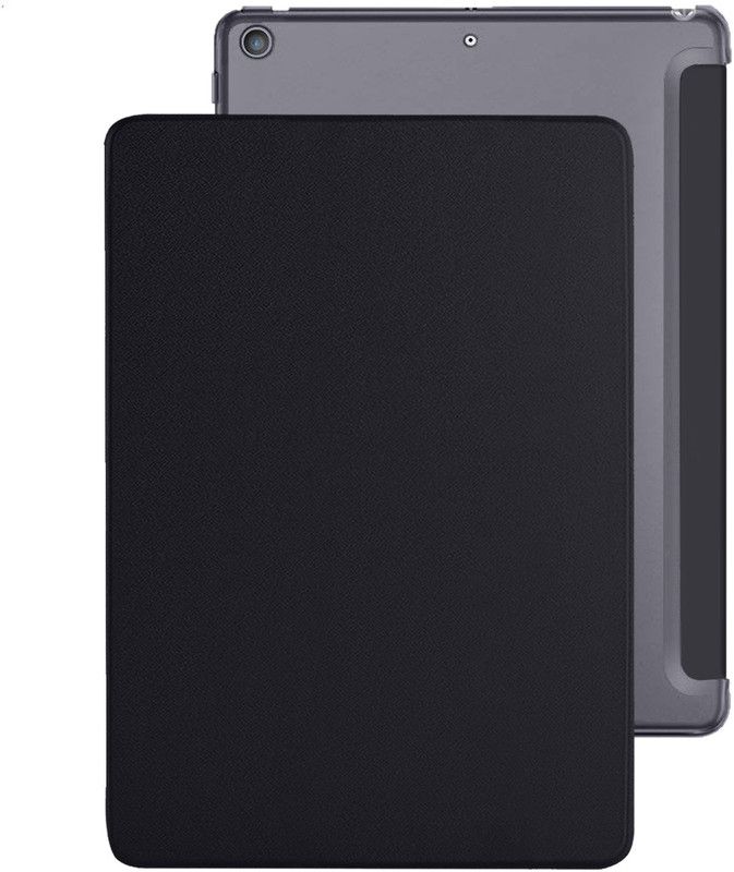 DuraSafe Cases Front & Back Case for iPad 9.7 Inch Air 2 2014 Air 1 2013 6 2018 5 2017 PC Smart PU Leather Hard Back Cover  (Black, Magnetic Case, Pack of: 1)