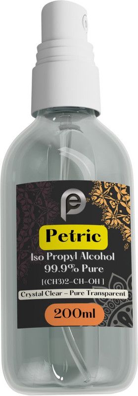 Petric Enterprise Iso-Propyl Alcohol 99.9% [(CH3)2-CH-OH] CAS: 67-63-0, 200m for Computers, Laptops  (IPA Iso-Propyl Alcohol 99.9%)