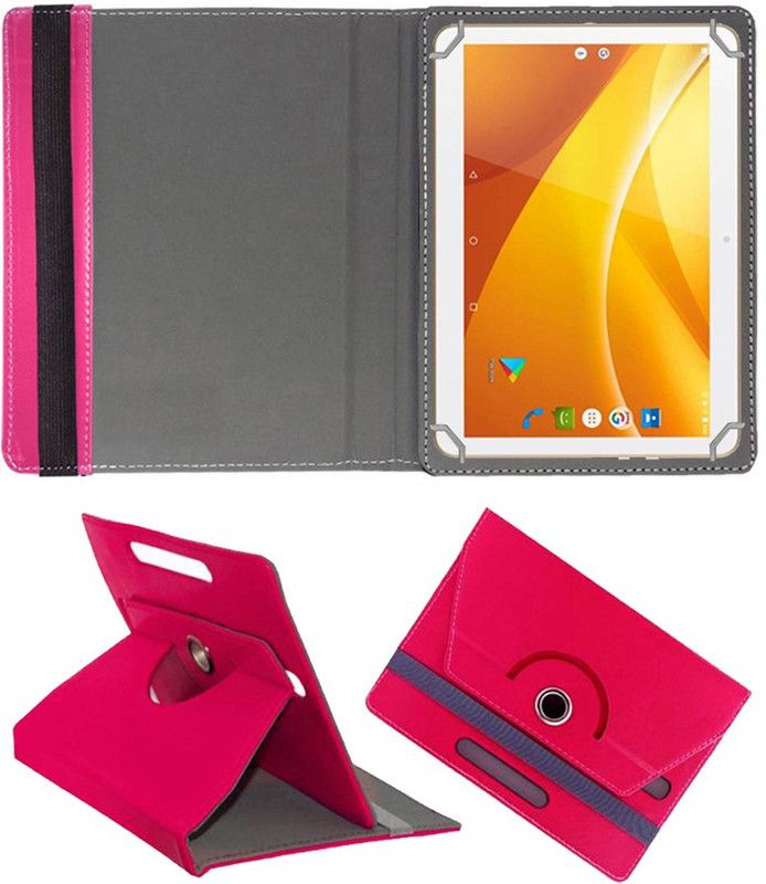 Fastway Book Cover for Swipe Slate Pro 16 GB 10.1 inch with Wi-Fi+4G Tablet  (Pink, Cases with Holder)