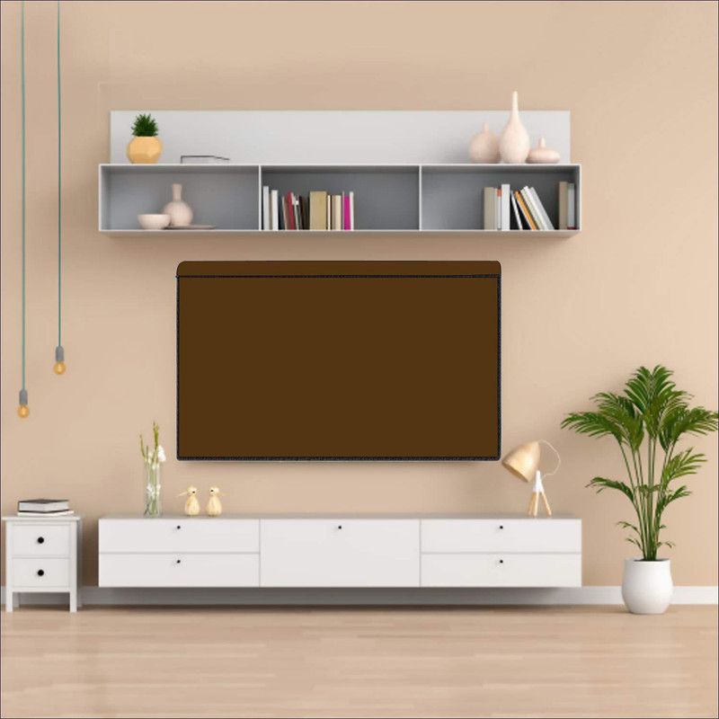 AAVYA UNIQUE FASHION 2 layer dust proof smart LED LCD TV monitor cover for 49 inch LED=LCD=LED =TV Monitor/COVER - TV47/LED/LED49inch  (Brown)