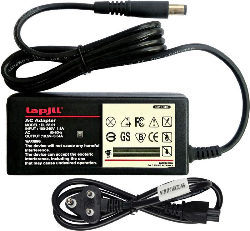 LAPJII Universal Charger 65 W Adapter  (Power Cord Included)