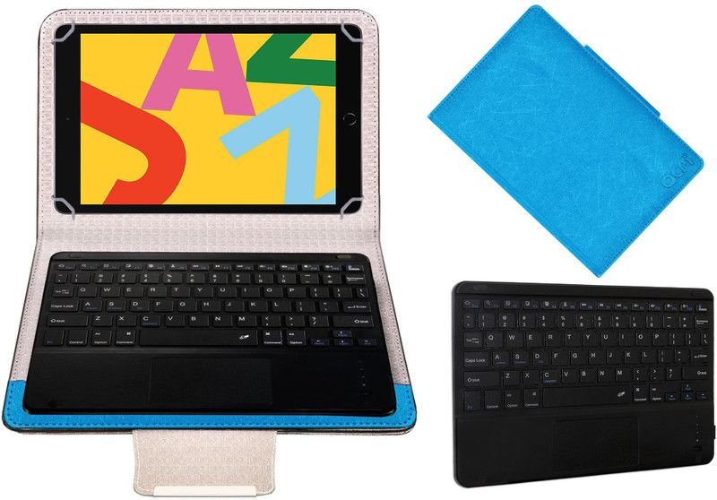 ACM Keyboard Case for apple ipad 2019 10.2 inch mw6e2hn/a  (Blue, Cases with Holder)