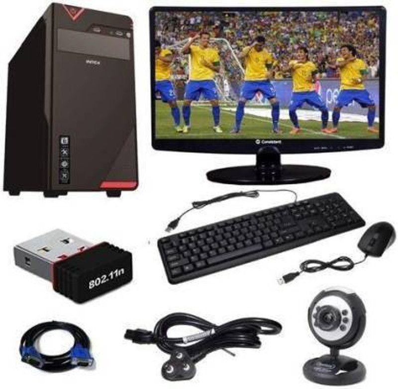 Assembled DUAL CORE Pentium Dual Core (4th Gen) (8 GB DDR3/1 TB/Windows 10 Pro/19 Inch Screen/DUALCORE630) with MS Office  (Black, 30 cm x 20 cm x 20 cm, 2 kg)