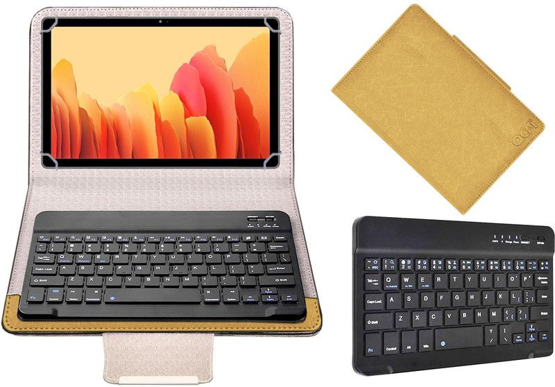 ACM Keyboard Case for Samsung Galaxy Tab A7 Lte Sm-T505Nzdpinu  (Gold, Cases with Holder)