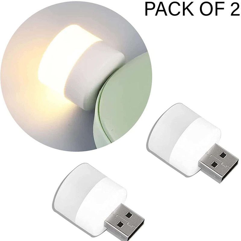 Zohlo Night Light, USB Night Light for Bedroom, Study USB Night LED Light Small Round Night Lights For Study/Reading/Night Led Light  (White Light)