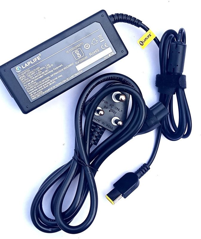 Laplife 20V 3.25A 65W USB PIN Leno ADLX65YCC3A With 1.5 Meter power Cable. 65 W Adapter  (Power Cord Included)