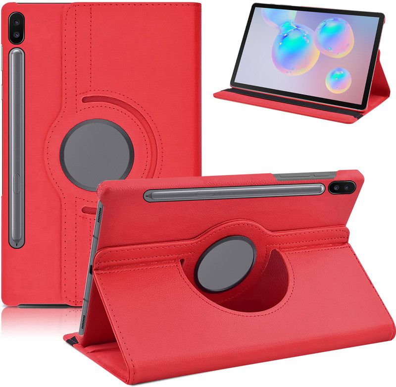 TGK Flip Cover for Samsung Galaxy Tab S6 10.5 inch  (Red, Dual Protection, Pack of: 1)