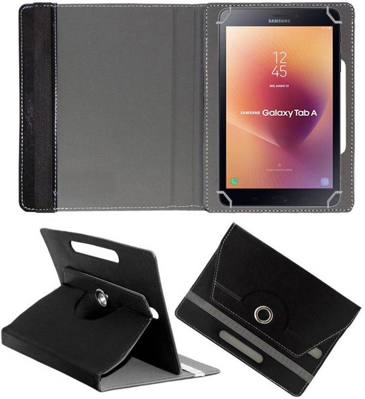 Fastway Book Cover for Samsung Galaxy Tab A 8 inch Designer Rotating Case  (Black, Cases with Holder, Pack of: 1)
