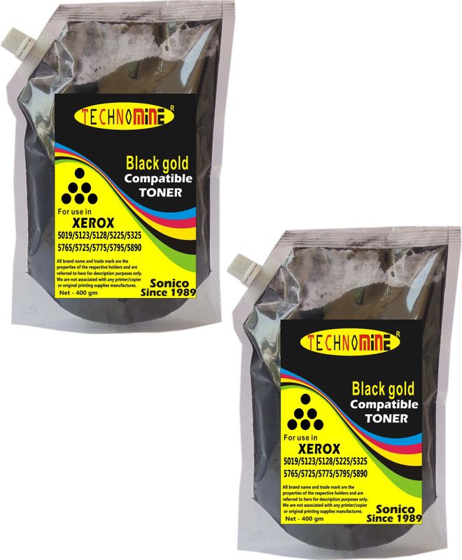 Technomine Compatible refill toner for use in Xerox copier 5019/5123/5128/5225/5325/5765/5725/5775/5795/5890 Black Ink Toner Powder