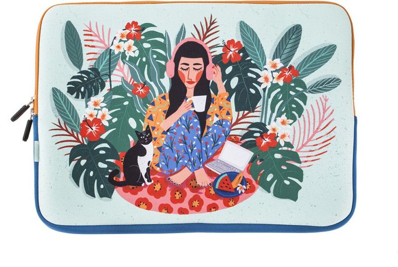 chumbak Pouch for 11" Laptop  (Multicolor, Laptop Case)