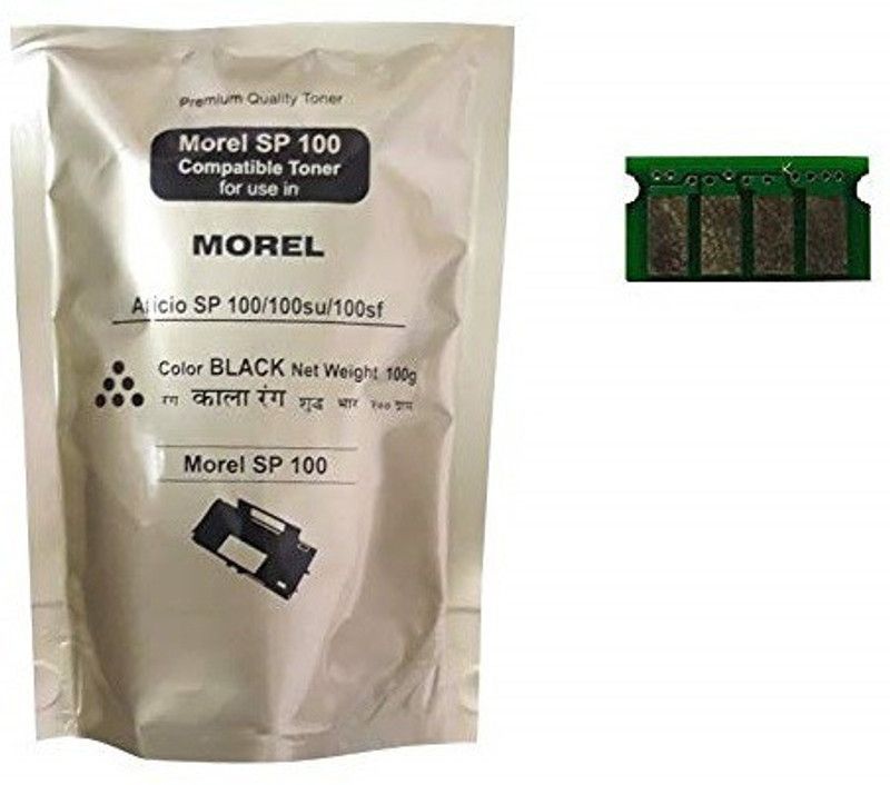 MOREL Toner Powder 100 GMS with Chip for use in Ricoh SP310 310 Printer Black Ink Toner