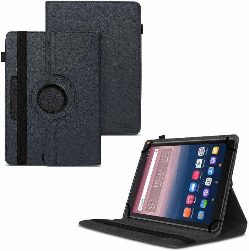 TGK Flip Cover for Alcatel One Touch Pixi 3 10-Inch Tablet with Rotating Leather Stand Case  (Black, Shock Proof, Pack of: 1)
