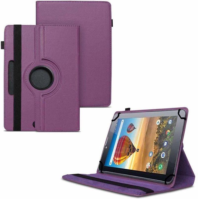 TGK Flip Cover for iBall Cleo S9 Tablet PC (7 inch) / 360 Degree Rotating Leather Case  (Purple, Shock Proof, Pack of: 1)