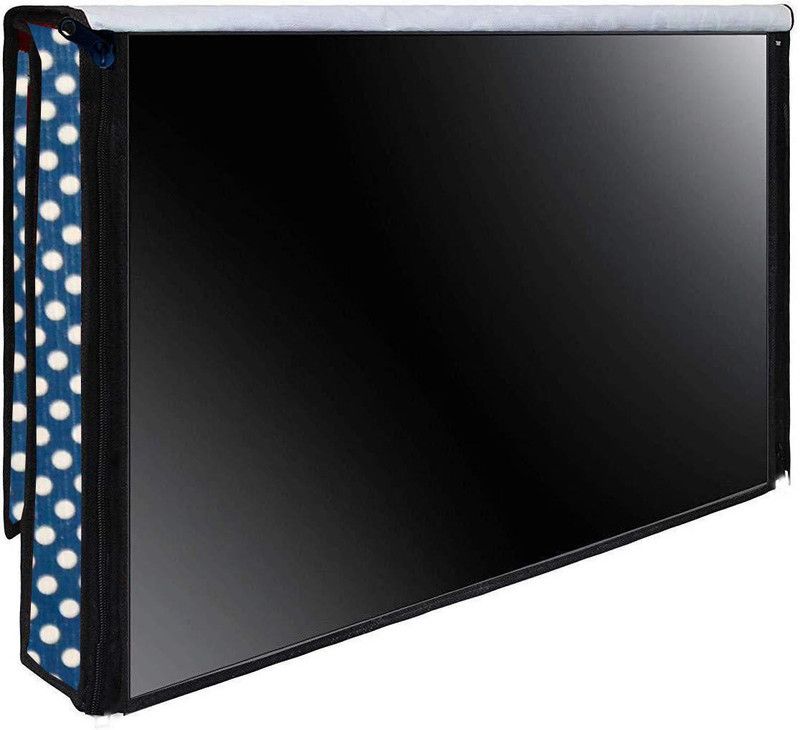 AAVYA UNIQUE FASHION for 32 inch LED=LCD=TV Monitor COVER - 32inch/LED/LCD/TV Monitor Cover/Color No 22  (Blue,White)