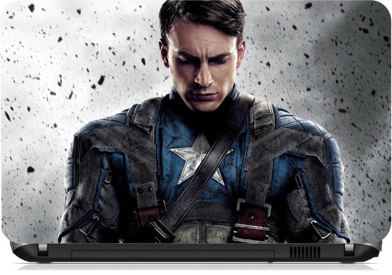 Advik Arts Sad Captain America Laptop Skin Sticker Laminated Vinyl Laptop Decal 15.6