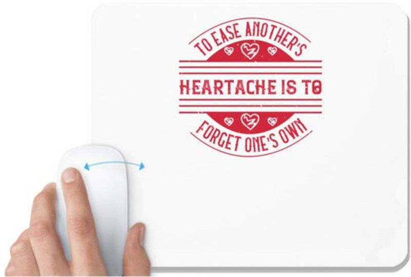 UDNAG White Mousepad 'Volunteers | To ease another's heartache is to forget one's own' for Computer / PC / Laptop [230 x 200 x 5mm] Mousepad  (White)