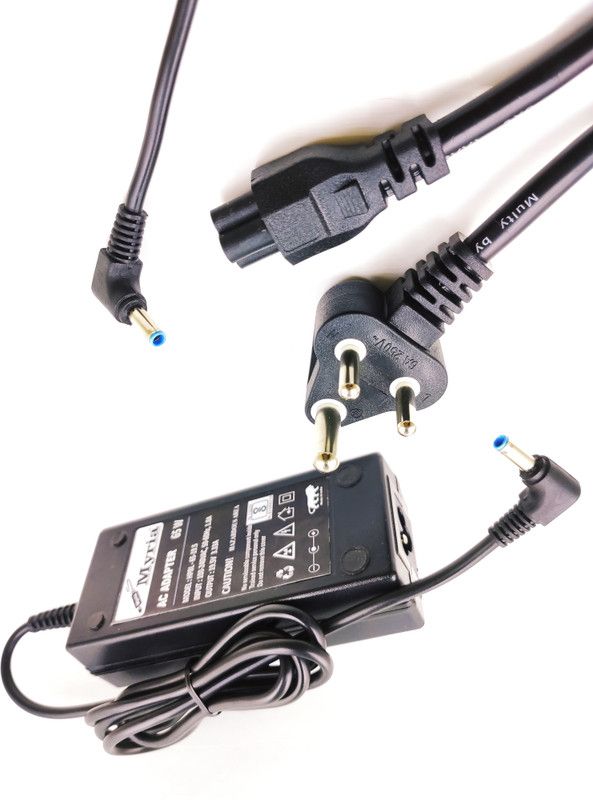 Myria Pavilion 15-P252NU, 15-P252TX, 15-P252UR, 15-P253NF Blue Tip 65 W Adapter  (Power Cord Included)