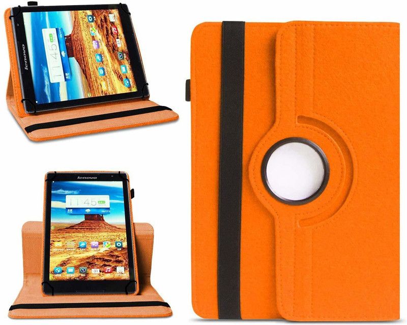 TGK Flip Cover for Lenovo S8-50 8 inch Tablet with Rotating Leather Stand Case  (Orange, Shock Proof, Pack of: 1)