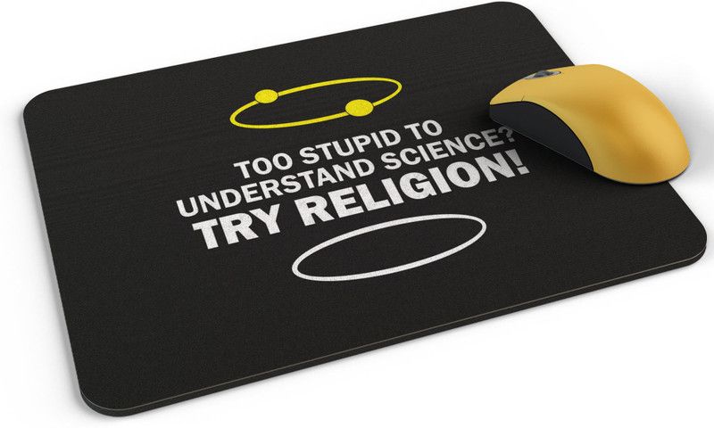 UTU Try Religion Mousepad  (Black, Multicolor)