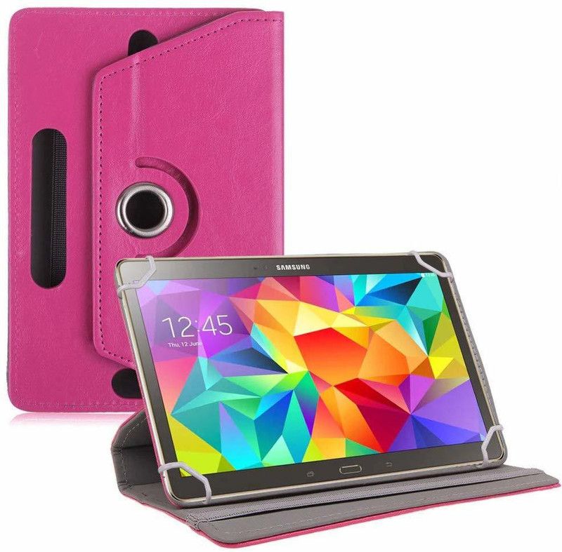 TGK Flip Cover for Samsung Galaxy Tab S 10.5 LTE Tablet | Rotating Stand Case Cover  (Pink, Cases with Holder, Pack of: 1)