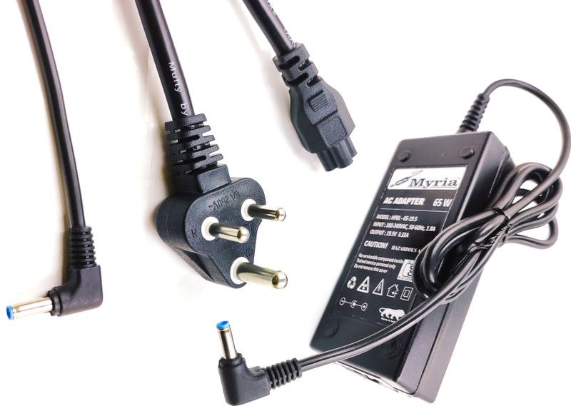Myria Pavilion 15-AC029DS, 15-AC029NA, 15-AC029NM, 15-AC029NX Blue Pin 65 W Adapter  (Power Cord Included)