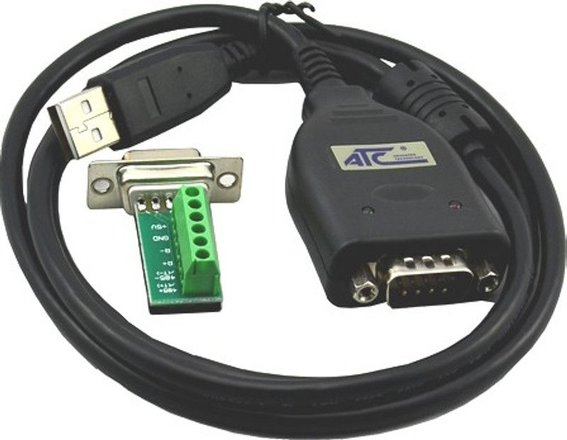 ATC usb to rs485 converter USB Adapter  (Black)