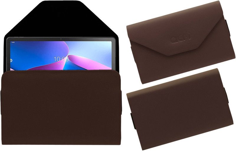 ACM Pouch for Lenovo Tab M10 Plus (3rd Gen)  (Brown, Cases with Holder, Pack of: 1)