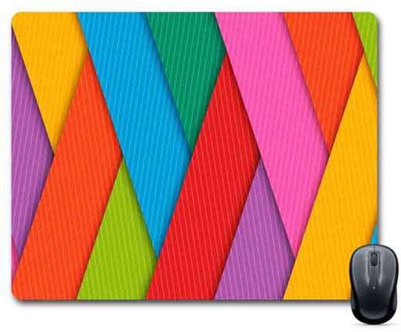 FABTODAY Designer Colorful Abstract Anti-Skid Mouse Pad for Desktop, Laptop, Computer and Gaming (Product ID - 0100) Mousepad  (Multicolor)