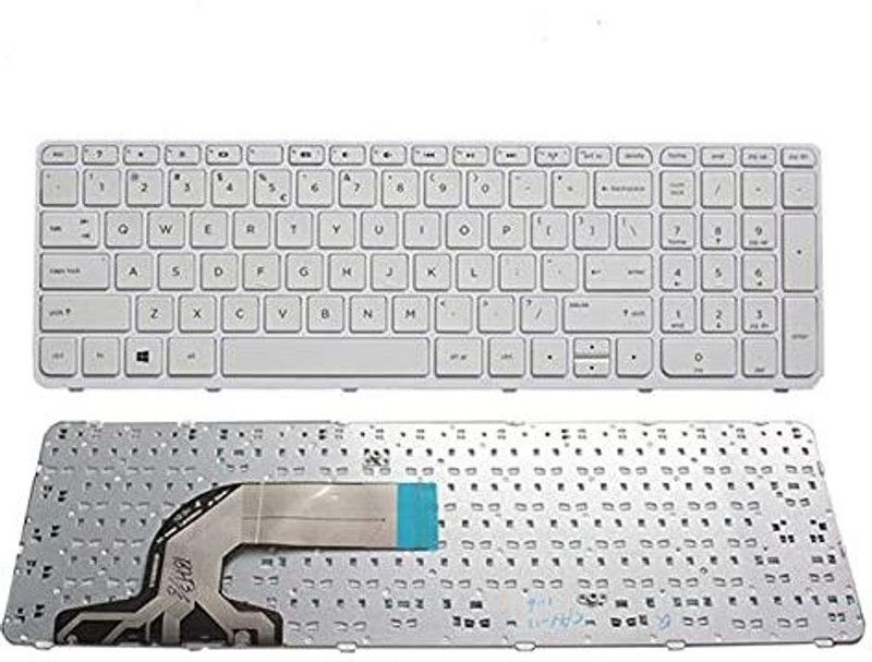 WISTAR Compatible for HP Pavilion 15 15-A 15-E 15-F 15-G 15-H 15-N 15-R 15-S Series, 250 G3, 255 G3, 250 G2, 255 G2 749658-001 PK1314D2A00 TPN-Q118,TPN-F113 (White) with Frame Laptop Keyboard Replacement Key