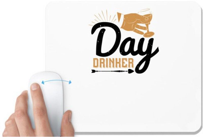 UDNAG White Mousepad 'Girls trip | day drinker' for Computer / PC / Laptop [230 x 200 x 5mm] Mousepad  (White)