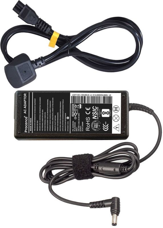 Procence Laptop charger for A451CA K40ID F550LD 19v 3.42a 65w (Pin Size:- 5.5mm x 2.5mm) 65 W Adapter  (Power Cord Included)