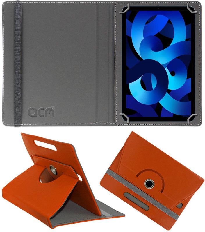 ACM Flip Cover for Apple Ipad Air (5th Gen) Mme93hn/A  (Orange, Cases with Holder, Pack of: 1)