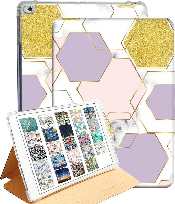 DuraSafe Cases Flip Cover for Apple iPad 5/6 & Air 1/2-9.7" [ A1893 A1954 A1822 A1823 A1566 A1567 A1474 A1475 A1476 ]  (Multicolor, Dual Protection, Silicon, Pack of: 1)