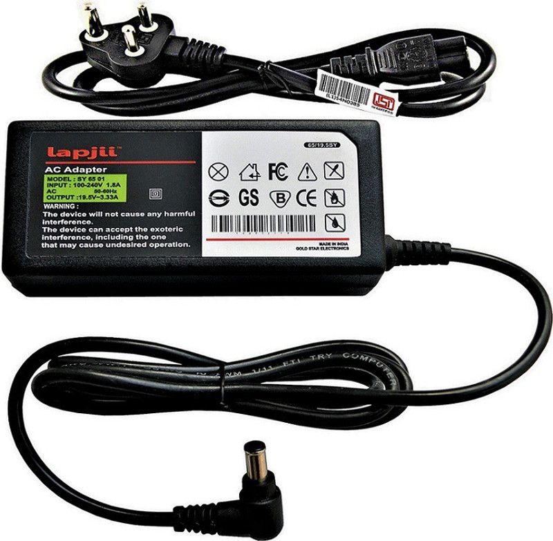 LAPJII Laptop Adapter/Charger 65 W Adapter  (Power Cord Included)