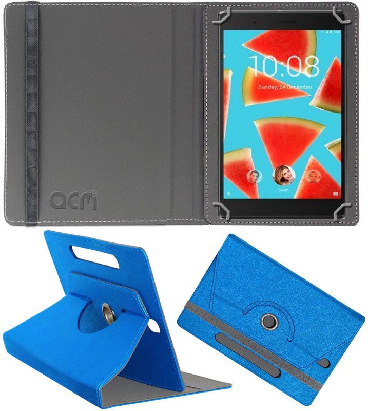 ACM Flip Cover for Lenovo Tab 7 7504x  (Blue, Cases with Holder, Pack of: 1)