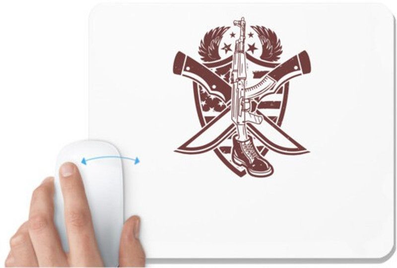 UDNAG White Mousepad 'Military | military' for Computer / PC / Laptop [230 x 200 x 5mm] Mousepad  (White)