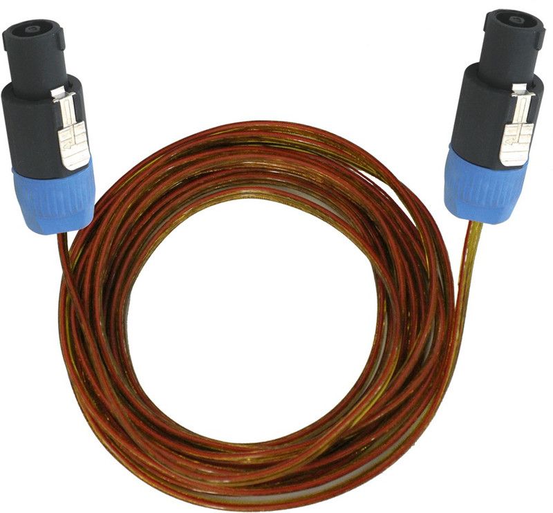 MX 33 feet 10 Meters Speakon to Male Speakon Audio Cord Connector 17 feet 5 Meters Cable Wire Connection 14 Gauge Heavy Duty Speakon Cable  (Multicolor)
