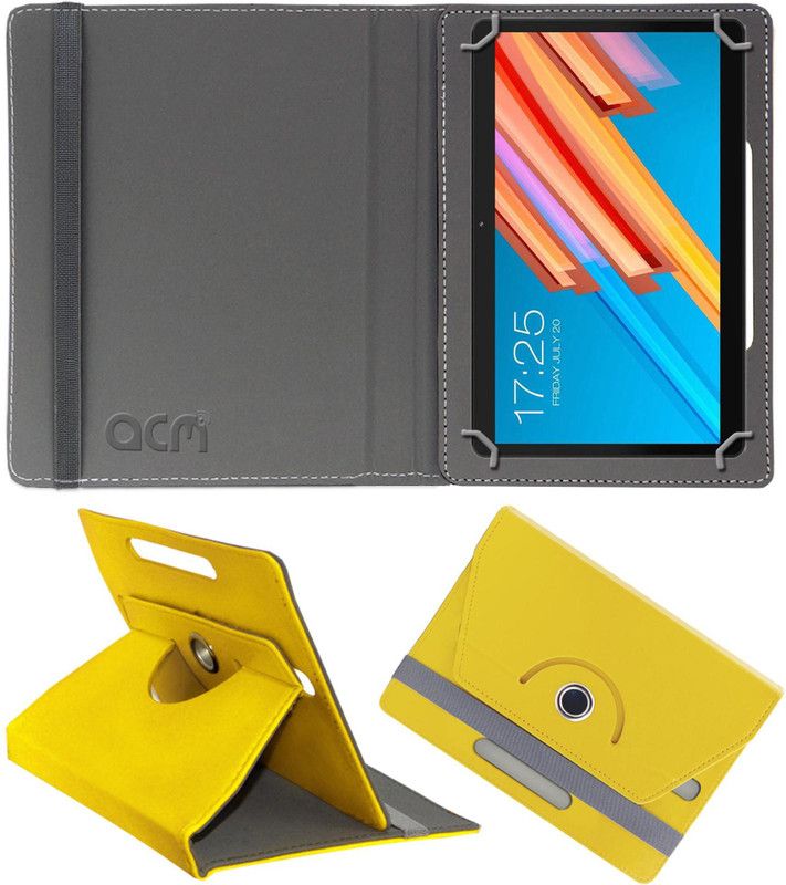 ACM Flip Cover for Clothful Teclast M20  (Yellow, Cases with Holder, Pack of: 1)