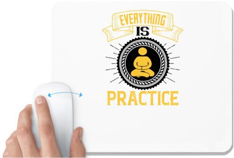 UDNAG White Mousepad 'Team Coach | Everything is practice' for Computer / PC / Laptop [230 x 200 x 5mm] Mousepad  (White)