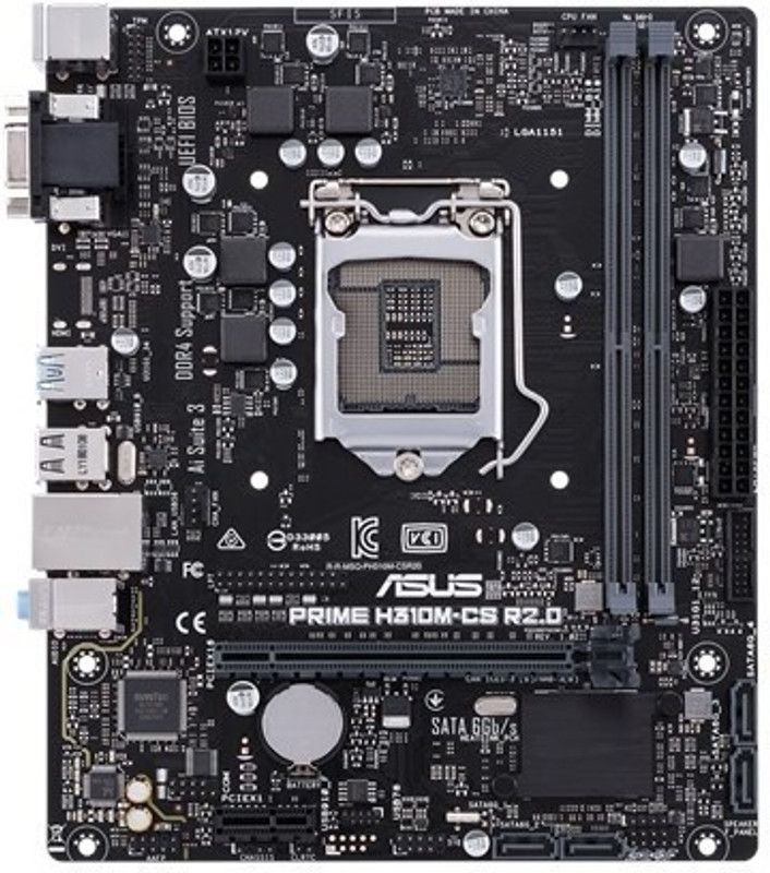ASUS PRIME H310M-CS R2.0 Motherboard  (Black)