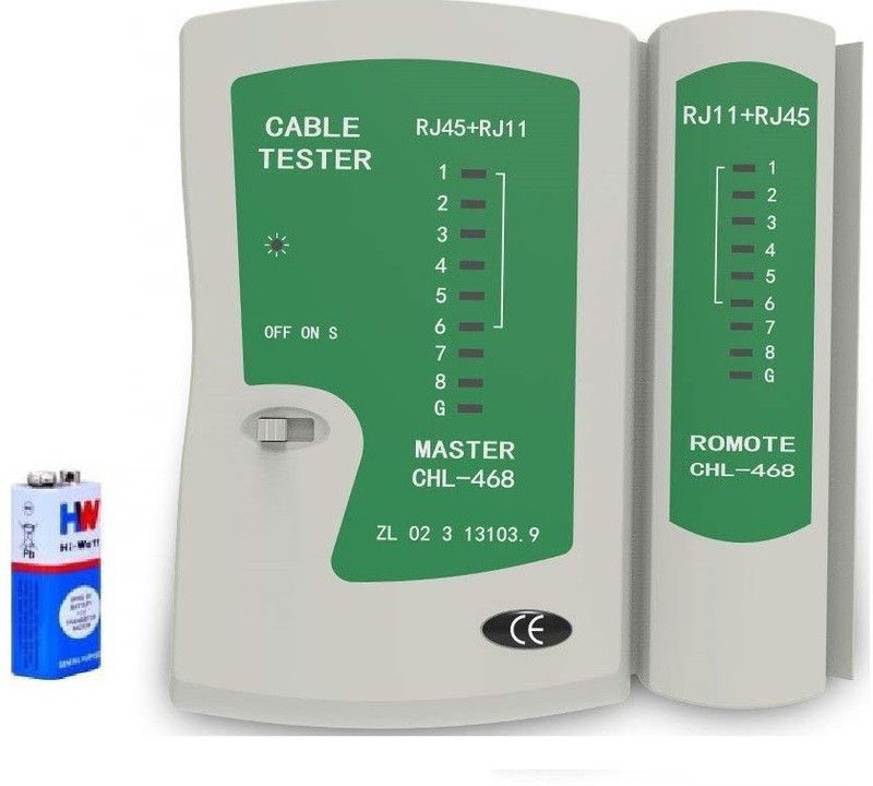 Etake New Mini Pro Rj45 & Rj11 Lan Data Cable Tester Network Network Interface Card  (Multicolor)