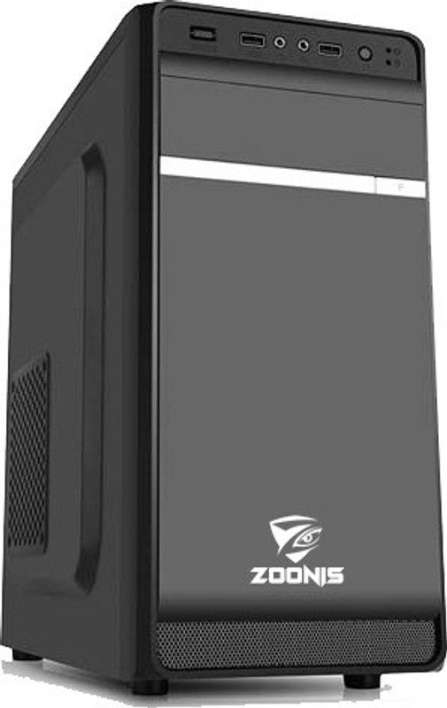 ZOONIS Intel Core i3-2100 (4 GB RAM/2GB Integrated Graphics/500 GB Hard Disk/120 GB SSD Capacity/Windows 10 (64-bit)/2GB Integrated GB Graphics Memory) Full Tower with MS Office  (BR-H61-I-3-8GB-500GB-120GB TWR)